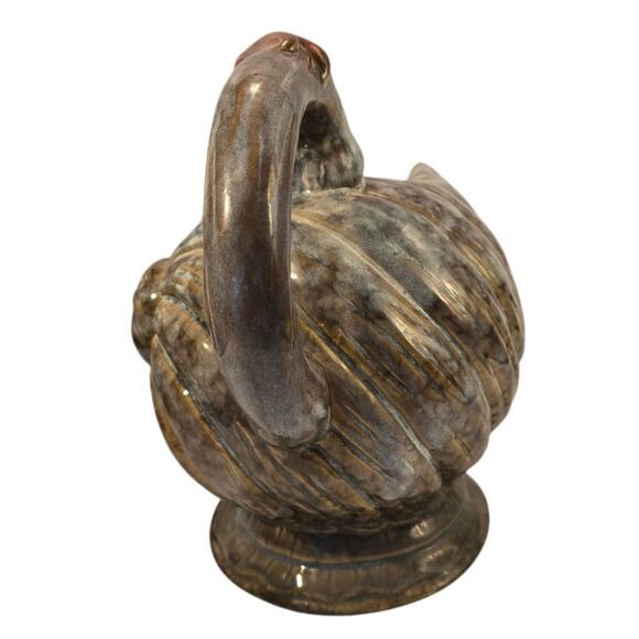 Glazed Pottery Studio Art Nautilus Shell Pitcher 10" - Picture 4 of 8